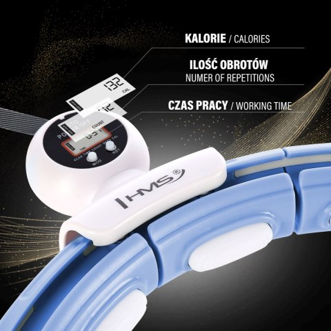 HHM15 HULA HOP BLUE Z MAGNESEM I OBCIĄŻNIKIEM + LICZNIK HMS HMS HHM15 HULA HOP BLUE Z MAGNESEM I OBCIĄŻNIKIEM + LICZNIK HMS HMS