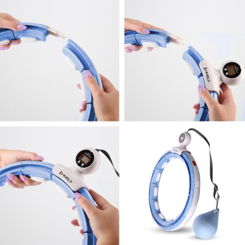 HHM15 HULA HOP BLUE Z MAGNESEM I OBCIĄŻNIKIEM + LICZNIK HMS HMS HHM15 HULA HOP BLUE Z MAGNESEM I OBCIĄŻNIKIEM + LICZNIK HMS HMS
