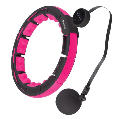 HHM16 HULA HOP BLACK/PINK Z MAGNESAMI I OBCIĄŻNIKIEM + LICZNIK HMS HMS HHM16 HULA HOP BLACK/PINK Z MAGNESAMI I OBCIĄŻNIKIEM + LICZNIK HMS HMS