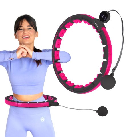 HHM16 HULA HOP BLACK/PINK Z MAGNESAMI I OBCIĄŻNIKIEM + LICZNIK HMS HMS HHM16 HULA HOP BLACK/PINK Z MAGNESAMI I OBCIĄŻNIKIEM + LICZNIK HMS HMS