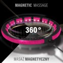 HHM16 HULA HOP BLACK/PINK Z MAGNESAMI I OBCIĄŻNIKIEM + LICZNIK HMS HMS