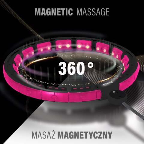 HHM16 HULA HOP BLACK/PINK Z MAGNESAMI I OBCIĄŻNIKIEM + LICZNIK HMS HMS HHM16 HULA HOP BLACK/PINK Z MAGNESAMI I OBCIĄŻNIKIEM + LICZNIK HMS HMS