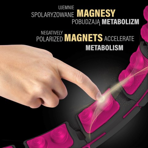 HHM16 HULA HOP BLACK/PINK Z MAGNESAMI I OBCIĄŻNIKIEM + LICZNIK HMS HMS HHM16 HULA HOP BLACK/PINK Z MAGNESAMI I OBCIĄŻNIKIEM + LICZNIK HMS HMS