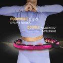 HHM16 HULA HOP BLACK/PINK Z MAGNESAMI I OBCIĄŻNIKIEM + LICZNIK HMS HMS