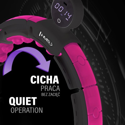 HHM16 HULA HOP BLACK/PINK Z MAGNESAMI I OBCIĄŻNIKIEM + LICZNIK HMS HMS HHM16 HULA HOP BLACK/PINK Z MAGNESAMI I OBCIĄŻNIKIEM + LICZNIK HMS HMS