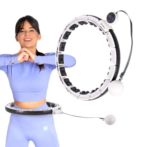 HHM16 HULA HOP WHITE Z MAGNESAMI I OBCIĄŻNIKIEM + LICZNIK HMS HMS HHM16 HULA HOP WHITE Z MAGNESAMI I OBCIĄŻNIKIEM + LICZNIK HMS HMS
