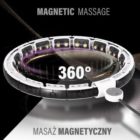 HHM16 HULA HOP WHITE Z MAGNESAMI I OBCIĄŻNIKIEM + LICZNIK HMS HMS HHM16 HULA HOP WHITE Z MAGNESAMI I OBCIĄŻNIKIEM + LICZNIK HMS HMS