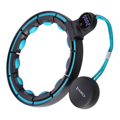 HHM17 HULA HOP BLACK/TURQUOISE Z MAGNESAMI I OBCIĄŻNIKIEM + LICZNIK HMS HMS HHM17 HULA HOP BLACK/TURQUOISE Z MAGNESAMI I OBCIĄŻNIKIEM + LICZNIK HMS HMS