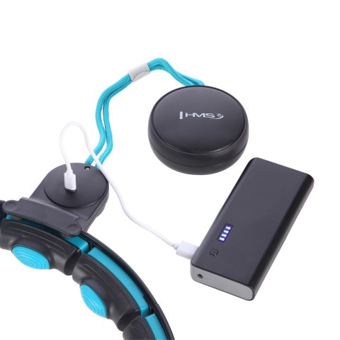 HHM17 HULA HOP BLACK/TURQUOISE Z MAGNESAMI I OBCIĄŻNIKIEM + LICZNIK HMS HMS HHM17 HULA HOP BLACK/TURQUOISE Z MAGNESAMI I OBCIĄŻNIKIEM + LICZNIK HMS HMS