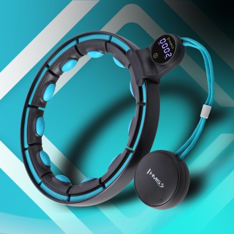 HHM17 HULA HOP BLACK/TURQUOISE Z MAGNESAMI I OBCIĄŻNIKIEM + LICZNIK HMS HMS HHM17 HULA HOP BLACK/TURQUOISE Z MAGNESAMI I OBCIĄŻNIKIEM + LICZNIK HMS HMS