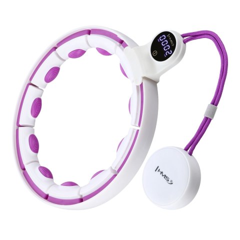 HHM17 HULA HOP WHITE/VIOLET Z MAGNESAMI I OBCIĄŻNIKIEM + LICZNIK HMS HMS HHM17 HULA HOP WHITE/VIOLET Z MAGNESAMI I OBCIĄŻNIKIEM + LICZNIK HMS HMS