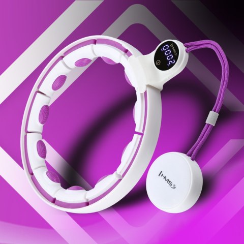 HHM17 HULA HOP WHITE/VIOLET Z MAGNESAMI I OBCIĄŻNIKIEM + LICZNIK HMS HMS HHM17 HULA HOP WHITE/VIOLET Z MAGNESAMI I OBCIĄŻNIKIEM + LICZNIK HMS HMS