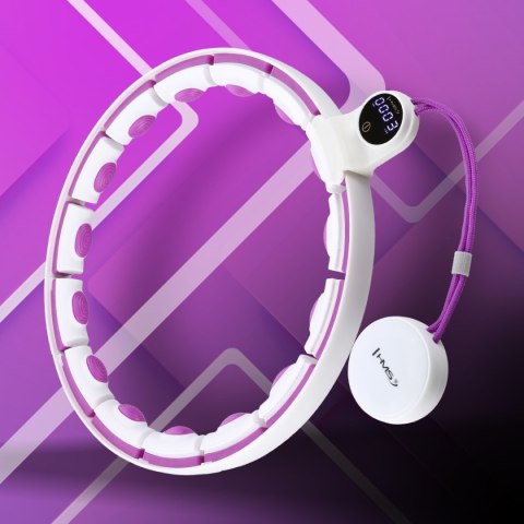 HHM17 HULA HOP WHITE/VIOLET Z MAGNESAMI I OBCIĄŻNIKIEM + LICZNIK HMS HMS HHM17 HULA HOP WHITE/VIOLET Z MAGNESAMI I OBCIĄŻNIKIEM + LICZNIK HMS HMS