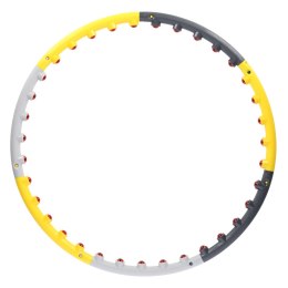 HHP005 GREY-YELLOW HULA HOP MASUJĄCY Z MAGNESAMI 85CM HMS HMS