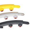 HHP005 GREY-YELLOW HULA HOP MASUJĄCY Z MAGNESAMI 85CM HMS HMS
