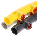 HHP005 GREY-YELLOW HULA HOP MASUJĄCY Z MAGNESAMI 85CM HMS HMS