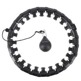 HHW01 HULA HOP BLACK Z WYPUSTKAMI I OBCIĄŻNIKIEM HMS HMS