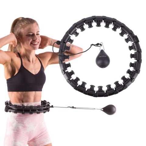 HHW01 HULA HOP BLACK Z WYPUSTKAMI I OBCIĄŻNIKIEM HMS HMS HHW01 HULA HOP BLACK Z WYPUSTKAMI I OBCIĄŻNIKIEM HMS HMS