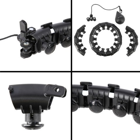 HHW01 HULA HOP BLACK Z WYPUSTKAMI I OBCIĄŻNIKIEM HMS HMS HHW01 HULA HOP BLACK Z WYPUSTKAMI I OBCIĄŻNIKIEM HMS HMS