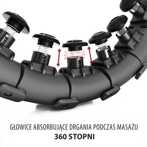 HHW01 HULA HOP BLACK Z WYPUSTKAMI I OBCIĄŻNIKIEM HMS HMS HHW01 HULA HOP BLACK Z WYPUSTKAMI I OBCIĄŻNIKIEM HMS HMS