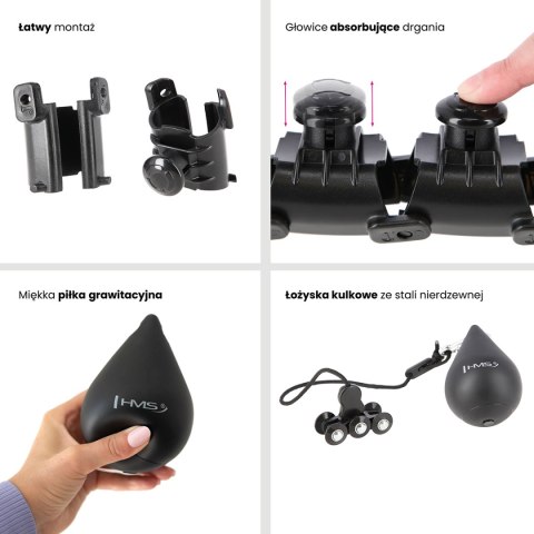 HHW01 HULA HOP BLACK Z WYPUSTKAMI I OBCIĄŻNIKIEM HMS HMS HHW01 HULA HOP BLACK Z WYPUSTKAMI I OBCIĄŻNIKIEM HMS HMS