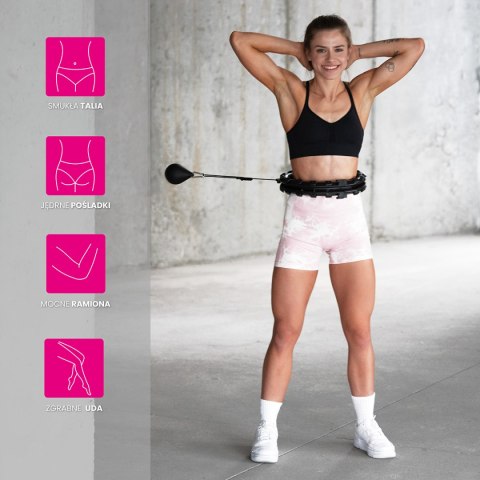 HHW01 HULA HOP BLACK Z WYPUSTKAMI I OBCIĄŻNIKIEM HMS HMS HHW01 HULA HOP BLACK Z WYPUSTKAMI I OBCIĄŻNIKIEM HMS HMS