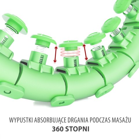 HHW01 HULA HOP GREEN Z WYPUSTKAMI I OBCIĄŻNIKIEM HMS HMS HHW01 HULA HOP GREEN Z WYPUSTKAMI I OBCIĄŻNIKIEM HMS HMS
