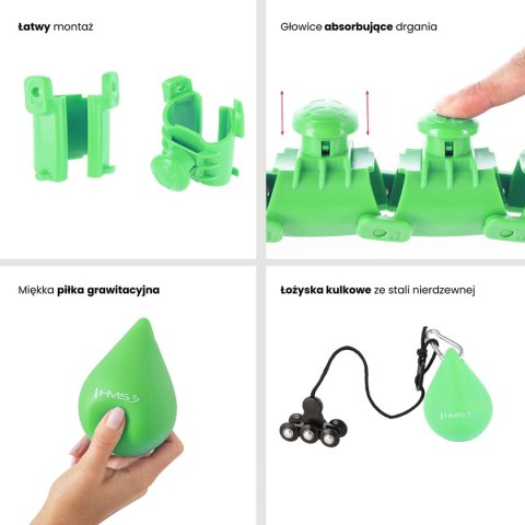 HHW01 HULA HOP GREEN Z WYPUSTKAMI I OBCIĄŻNIKIEM HMS HMS HHW01 HULA HOP GREEN Z WYPUSTKAMI I OBCIĄŻNIKIEM HMS HMS