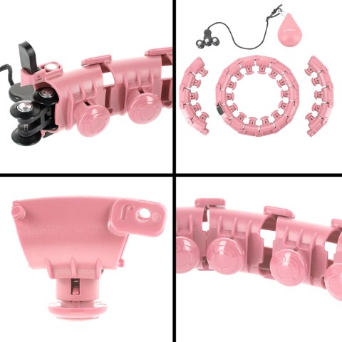 HHW01 HULA HOP PINK Z WYPUSTKAMI I OBCIĄŻNIKIEM HMS HMS HHW01 HULA HOP PINK Z WYPUSTKAMI I OBCIĄŻNIKIEM HMS HMS