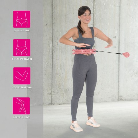 HHW01 HULA HOP PINK Z WYPUSTKAMI I OBCIĄŻNIKIEM HMS HMS HHW01 HULA HOP PINK Z WYPUSTKAMI I OBCIĄŻNIKIEM HMS HMS