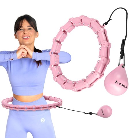 HHW02 HULA HOP LIGHT PINK Z WYPUSTKAMI I OBCIĄŻNIKIEM HMS HMS HHW02 HULA HOP LIGHT PINK Z WYPUSTKAMI I OBCIĄŻNIKIEM HMS HMS