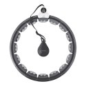 HHW06 HULA HOP BLACK Z WYPUSTKAMI I OBCIĄŻNIKIEM + LICZNIK HMS HMS