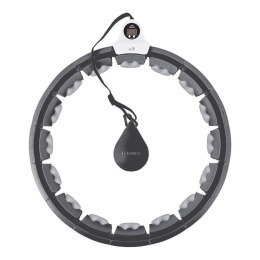 HHW06 HULA HOP BLACK Z WYPUSTKAMI I OBCIĄŻNIKIEM + LICZNIK HMS HMS