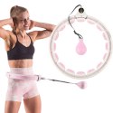 HHW06 HULA HOP PINK Z WYPUSTKAMI I OBCIĄŻNIKIEM + LICZNIK HMS HMS