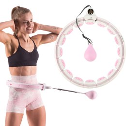 HHW06 HULA HOP PINK Z WYPUSTKAMI I OBCIĄŻNIKIEM + LICZNIK HMS HMS