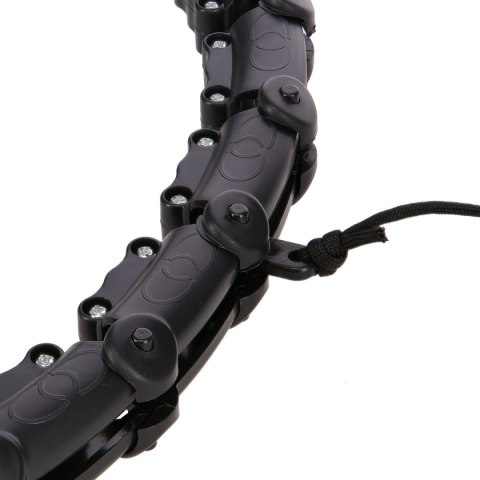 HHW11 PLUS SIZE HULA HOP BLACK Z WYPUSTKAMI I OBCIĄŻNIKIEM HMS HMS HHW11 PLUS SIZE HULA HOP BLACK Z WYPUSTKAMI I OBCIĄŻNIKIEM HMS HMS