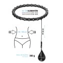 HHW11 PLUS SIZE HULA HOP BLACK Z WYPUSTKAMI I OBCIĄŻNIKIEM HMS HMS