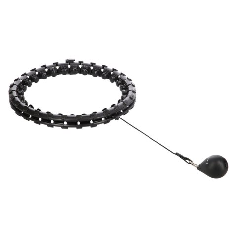 HHW12 PLUS SIZE HULA HOP BLACK Z WYPUSTKAMI I OBCIĄŻNIKIEM HMS HMS HHW12 PLUS SIZE HULA HOP BLACK Z WYPUSTKAMI I OBCIĄŻNIKIEM HMS HMS