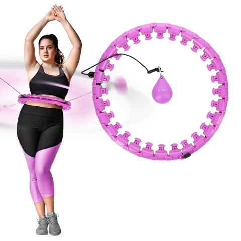 HHW12 PLUS SIZE HULA HOP VIOLET Z WYPUSTKAMI I OBCIĄŻNIKIEM HMS HMS HHW12 PLUS SIZE HULA HOP VIOLET Z WYPUSTKAMI I OBCIĄŻNIKIEM HMS HMS