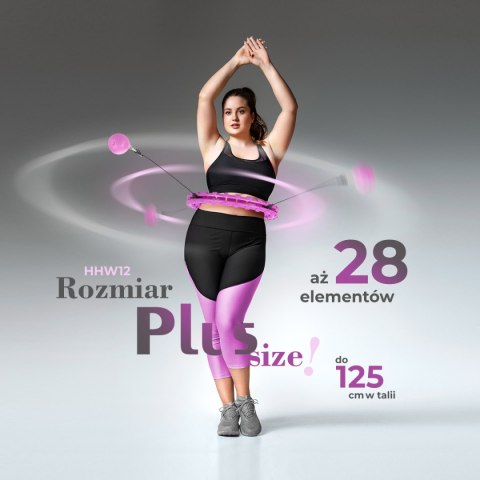 HHW12 PLUS SIZE HULA HOP VIOLET Z WYPUSTKAMI I OBCIĄŻNIKIEM HMS HMS HHW12 PLUS SIZE HULA HOP VIOLET Z WYPUSTKAMI I OBCIĄŻNIKIEM HMS HMS