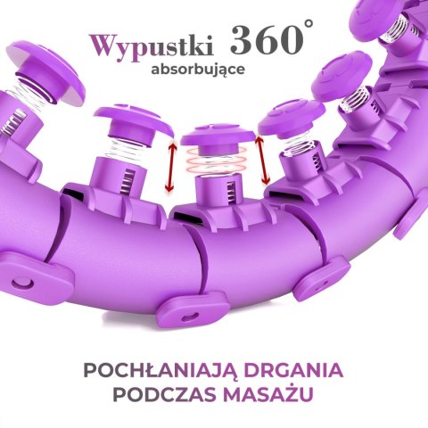 HHW12 PLUS SIZE HULA HOP VIOLET Z WYPUSTKAMI I OBCIĄŻNIKIEM HMS HMS HHW12 PLUS SIZE HULA HOP VIOLET Z WYPUSTKAMI I OBCIĄŻNIKIEM HMS HMS