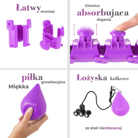 HHW12 PLUS SIZE HULA HOP VIOLET Z WYPUSTKAMI I OBCIĄŻNIKIEM HMS HMS HHW12 PLUS SIZE HULA HOP VIOLET Z WYPUSTKAMI I OBCIĄŻNIKIEM HMS HMS