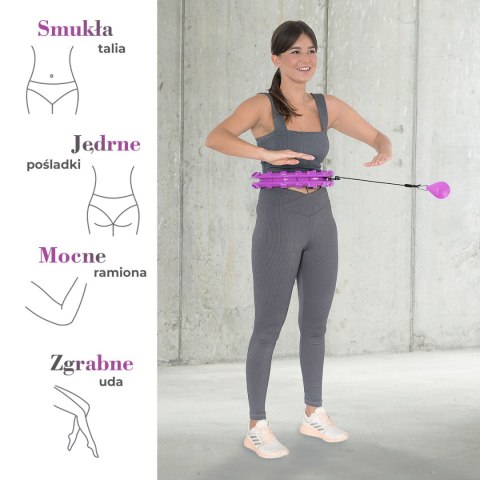 HHW12 PLUS SIZE HULA HOP VIOLET Z WYPUSTKAMI I OBCIĄŻNIKIEM HMS HMS HHW12 PLUS SIZE HULA HOP VIOLET Z WYPUSTKAMI I OBCIĄŻNIKIEM HMS HMS