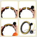 HHM21 HULA HOP BLACK/YELLOW Z MAGNESAMI, WYPUSTKAMI TPE I OBCIĄŻNIKIEM + LICZNIK HMS HMS