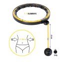 HHM21 HULA HOP BLACK/YELLOW Z MAGNESAMI, WYPUSTKAMI TPE I OBCIĄŻNIKIEM + LICZNIK HMS HMS