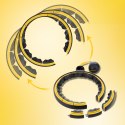 HHM21 HULA HOP BLACK/YELLOW Z MAGNESAMI, WYPUSTKAMI TPE I OBCIĄŻNIKIEM + LICZNIK HMS HMS