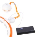 HHM21 HULA HOP WHITE/ORANGE Z MAGNESAMI, WYPUSTKAMI TPE I OBCIĄŻNIKIEM + LICZNIK HMS HMS
