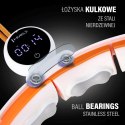 HHM21 HULA HOP WHITE/ORANGE Z MAGNESAMI, WYPUSTKAMI TPE I OBCIĄŻNIKIEM + LICZNIK HMS HMS