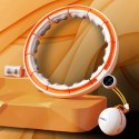 HHM21 HULA HOP WHITE/ORANGE Z MAGNESAMI, WYPUSTKAMI TPE I OBCIĄŻNIKIEM + LICZNIK HMS HMS