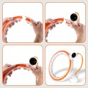 HHM21 HULA HOP WHITE/ORANGE Z MAGNESAMI, WYPUSTKAMI TPE I OBCIĄŻNIKIEM + LICZNIK HMS HMS
